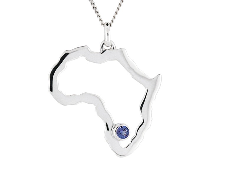 Tanzanite in Africa Pendant - Sterling Silver Tanzanite in Africa Pendant - Sterling Silver